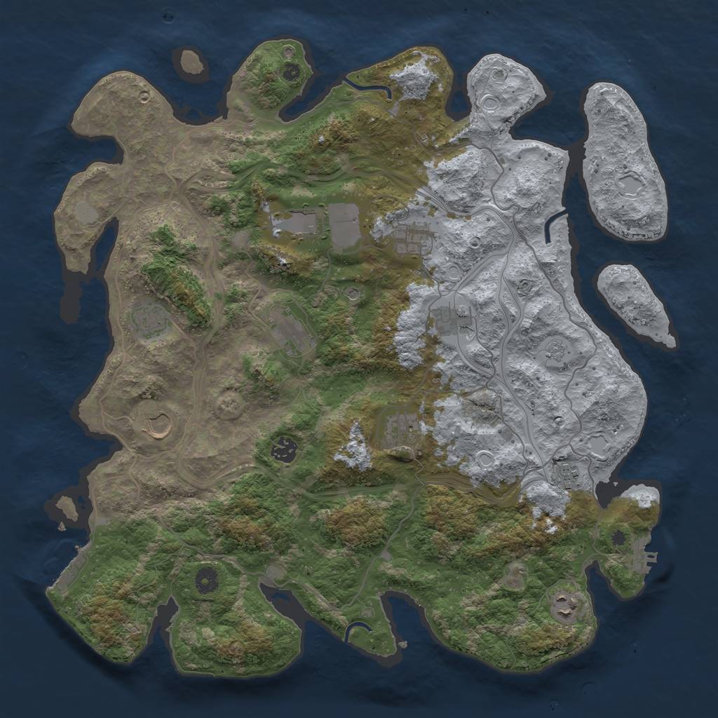 Rust Map: Procedural Map, Size: 4250, Seed: 82738198, 17 Monuments
