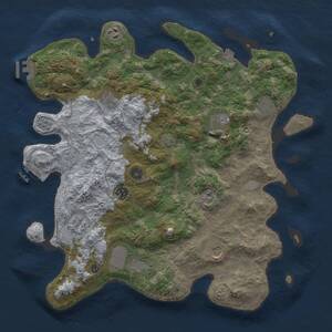 Thumbnail Rust Map: Procedural Map, Size: 4000, Seed: 76324578, 15 Monuments