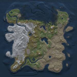 Thumbnail Rust Map: Procedural Map, Size: 4000, Seed: 76324578, 16 Monuments