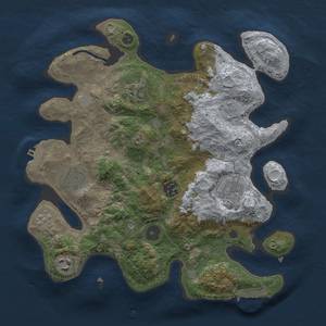 Thumbnail Rust Map: Procedural Map, Size: 3200, Seed: 2054935806, 13 Monuments