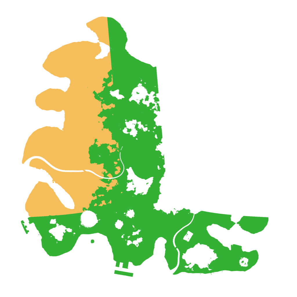 Biome Rust Map: Procedural Map, Size: 3200, Seed: 2054935806
