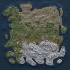 Thumbnail Rust Map: Procedural Map, Size: 4500, Seed: 7777777, 18 Monuments