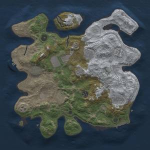 Thumbnail Rust Map: Procedural Map, Size: 3500, Seed: 1282693548, 16 Monuments