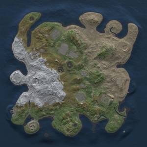 Thumbnail Rust Map: Procedural Map, Size: 3500, Seed: 2073259943, 17 Monuments