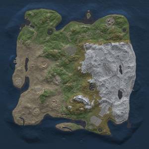 Thumbnail Rust Map: Procedural Map, Size: 3500, Seed: 23457890, 15 Monuments