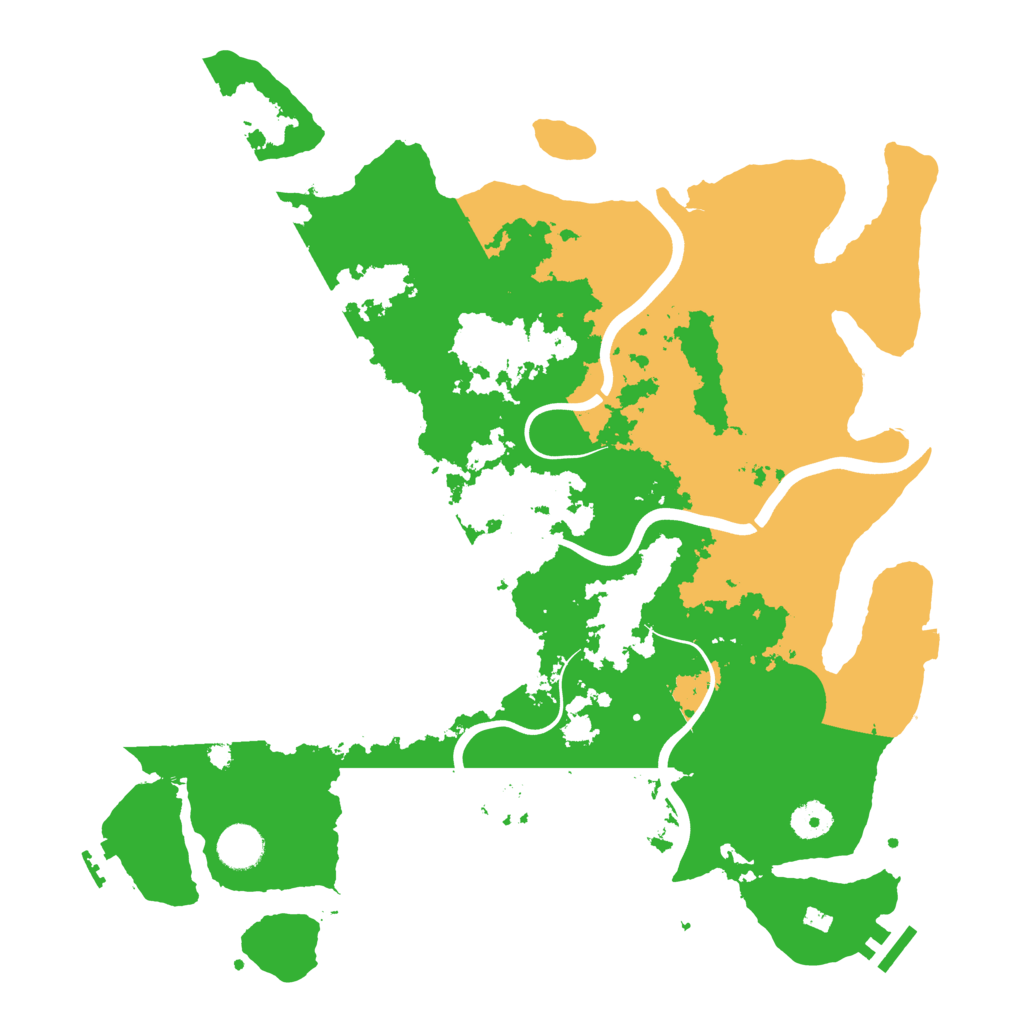 Biome Rust Map: Procedural Map, Size: 3950, Seed: 13388
