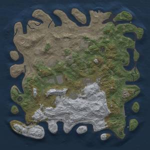 Thumbnail Rust Map: Procedural Map, Size: 4500, Seed: 1366950798, 18 Monuments