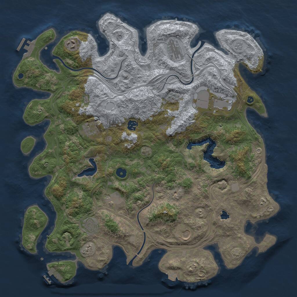 Rust Map: Procedural Map, Size: 4333, Seed: 666666, 15 Monuments