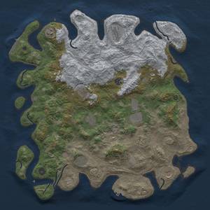 Thumbnail Rust Map: Procedural Map, Size: 4333, Seed: 666666, 17 Monuments
