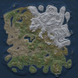 Thumbnail Rust Map: Procedural Map, Size: 4500, Seed: 364357624, 15 Monuments