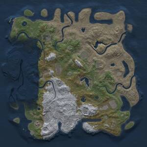 Thumbnail Rust Map: Procedural Map, Size: 4500, Seed: 445252578, 16 Monuments