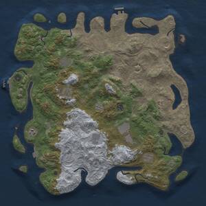 Thumbnail Rust Map: Procedural Map, Size: 4500, Seed: 445252578, 17 Monuments