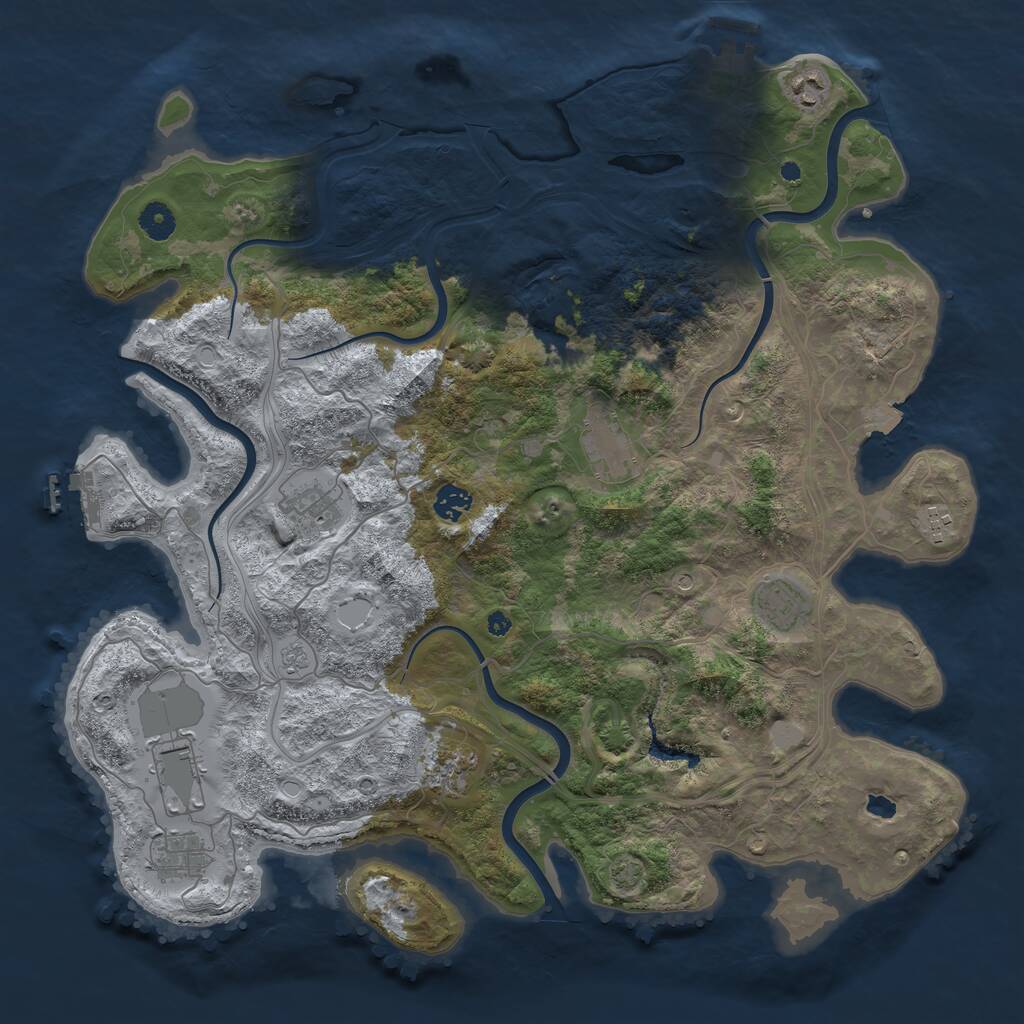 Rust Map: Procedural Map, Size: 4250, Seed: 411424017, 15 Monuments