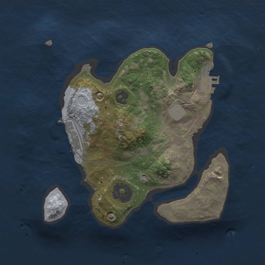Rust Map: Procedural Map, Size: 2000, Seed: 249, 5 Monuments