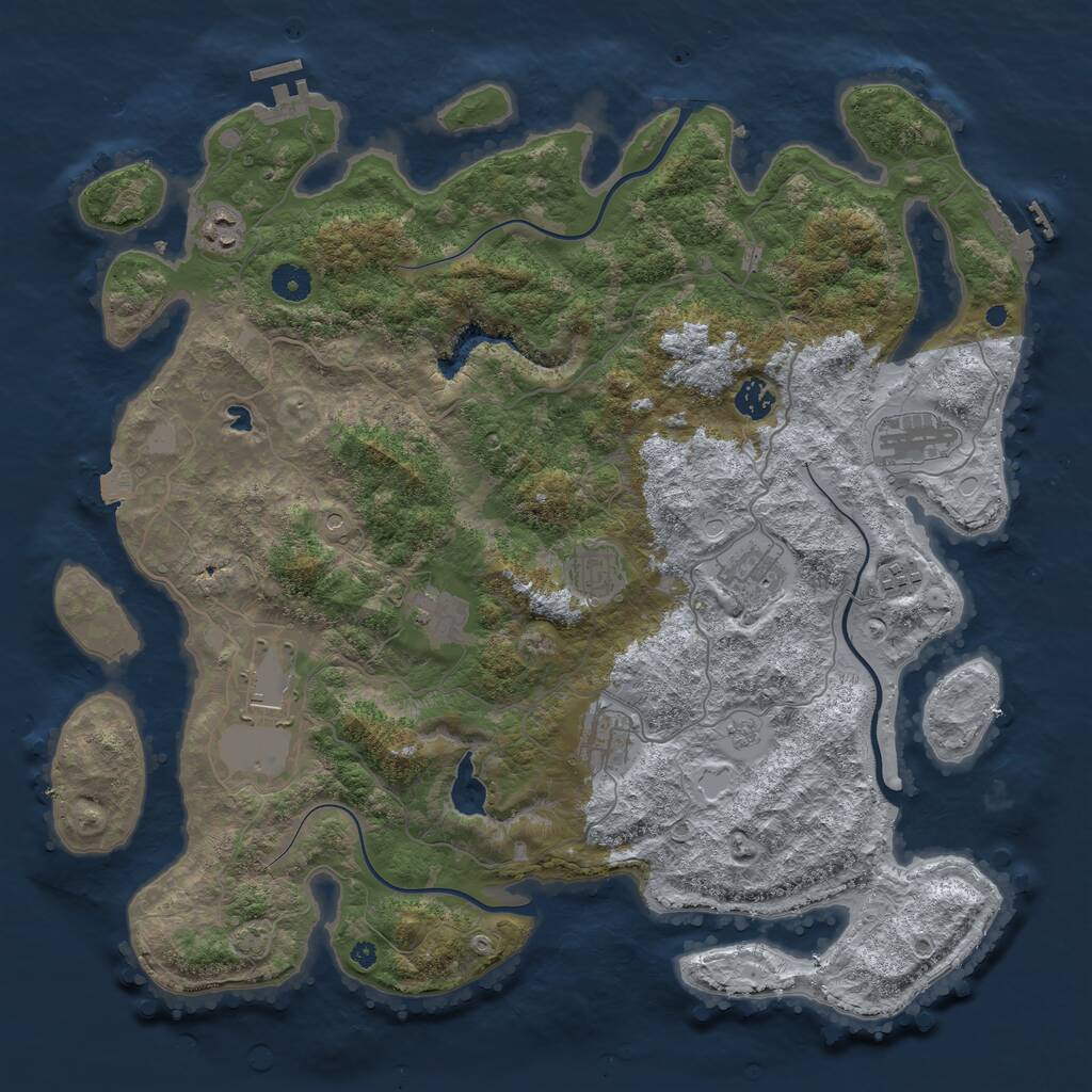 Rust Map: Procedural Map, Size: 4200, Seed: 1773809889, 15 Monuments