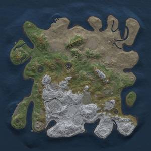 Thumbnail Rust Map: Procedural Map, Size: 3400, Seed: 10200507, 15 Monuments