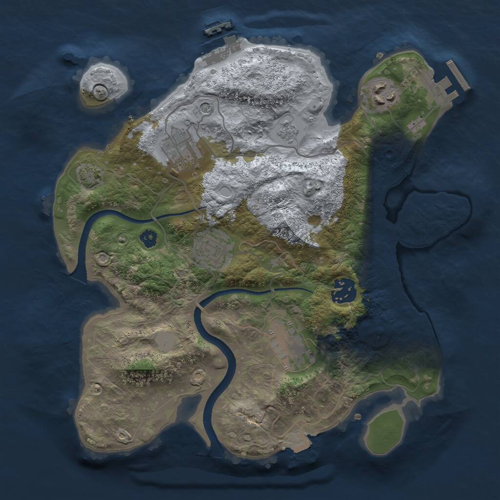 Rust Map: Procedural Map, Size: 2900, Seed: 214231, 11 Monuments
