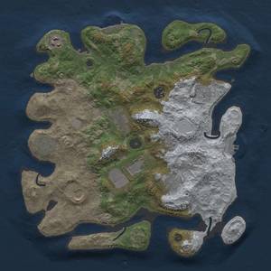 Thumbnail Rust Map: Procedural Map, Size: 3500, Seed: 1529081829, 16 Monuments