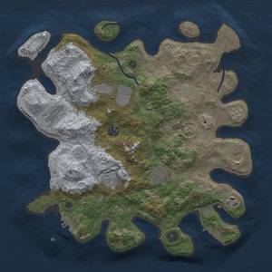 Thumbnail Rust Map: Procedural Map, Size: 3500, Seed: 3022023, 15 Monuments