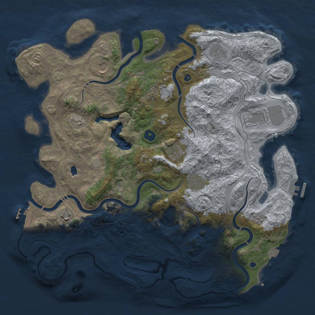 Rust Map: Procedural Map, Size: 4250, Seed: 829356999, 14 Monuments