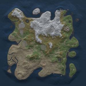 Thumbnail Rust Map: Procedural Map, Size: 3500, Seed: 1127390978, 15 Monuments