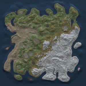 Thumbnail Rust Map: Procedural Map, Size: 4400, Seed: 20320231, 17 Monuments