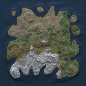 Thumbnail Rust Map: Procedural Map, Size: 3500, Seed: 1488276628, 17 Monuments