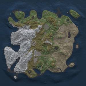 Thumbnail Rust Map: Procedural Map, Size: 3500, Seed: 571775317, 15 Monuments