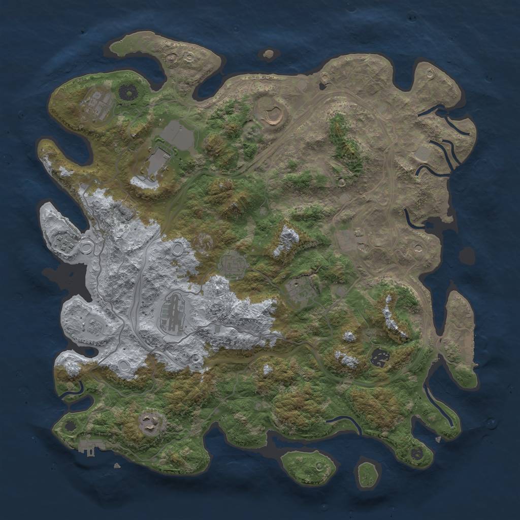 Rust Map: Procedural Map, Size: 4250, Seed: 1718289771, 17 Monuments