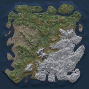 Thumbnail Rust Map: Procedural Map, Size: 5000, Seed: 199799861, 17 Monuments