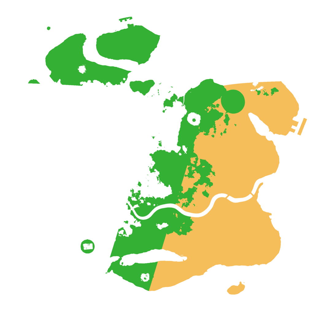 Biome Rust Map: Procedural Map, Size: 3600, Seed: 135528802