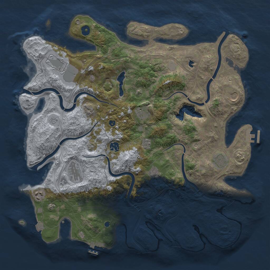 Rust Map: Procedural Map, Size: 4250, Seed: 6600, 15 Monuments