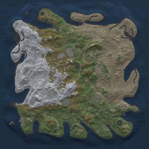 Thumbnail Rust Map: Procedural Map, Size: 4250, Seed: 6600, 17 Monuments