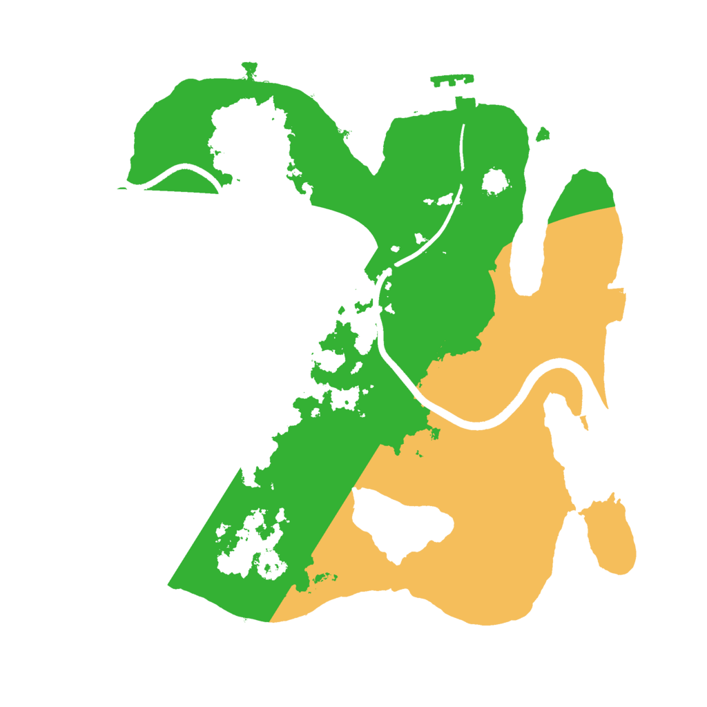 Biome Rust Map: Procedural Map, Size: 2500, Seed: 677275589