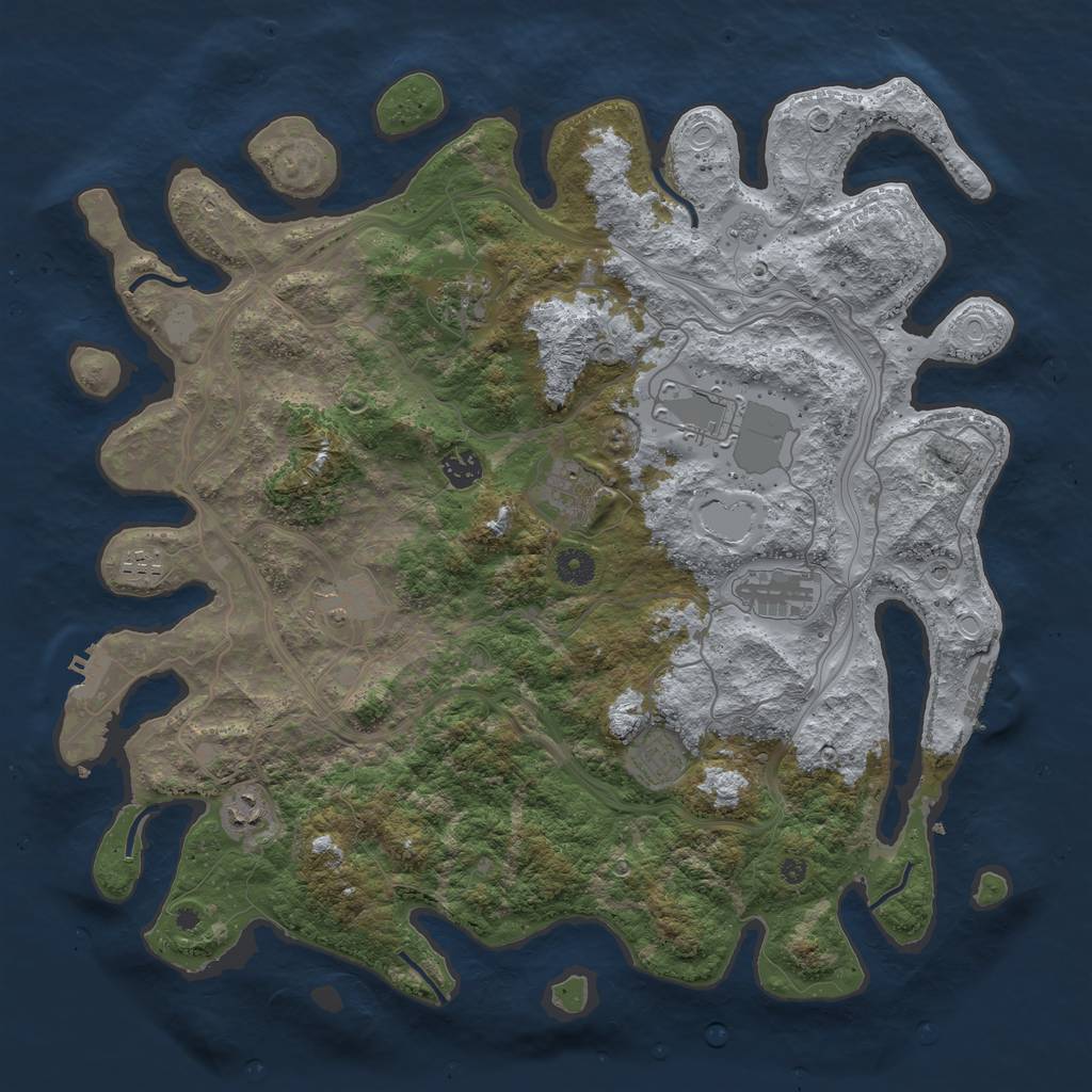 Rust Map: Procedural Map, Size: 4250, Seed: 255, 16 Monuments