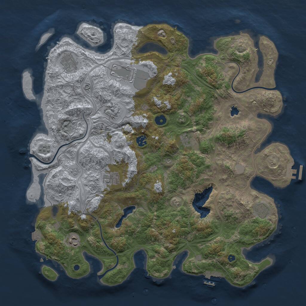 Rust Map: Procedural Map, Size: 4250, Seed: 182727899, 15 Monuments