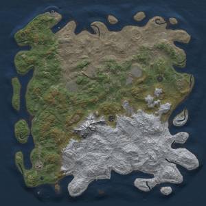 Thumbnail Rust Map: Procedural Map, Size: 5000, Seed: 11618832, 18 Monuments