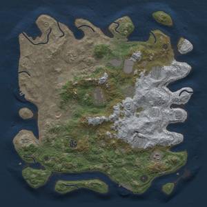 Thumbnail Rust Map: Procedural Map, Size: 4040, Seed: 756741, 17 Monuments