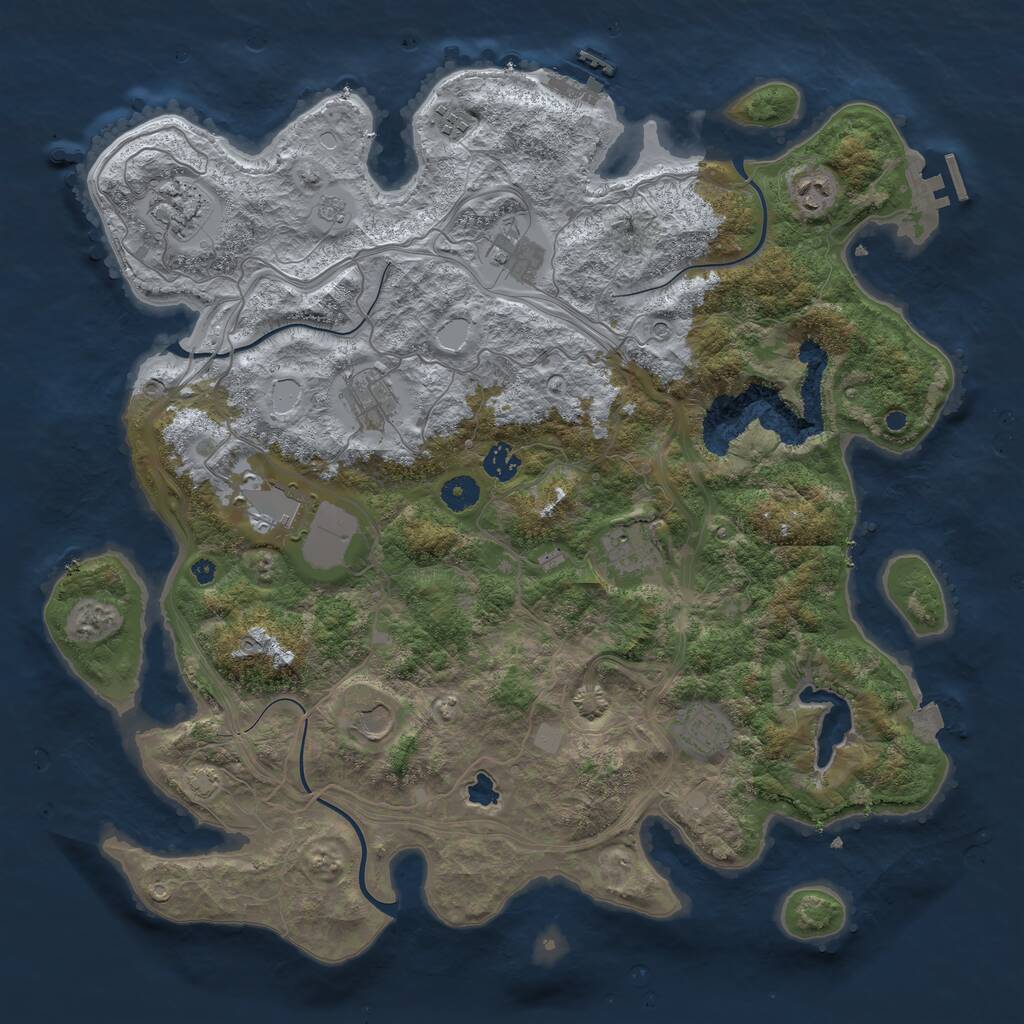Rust Map: Procedural Map, Size: 4250, Seed: 1582822028, 16 Monuments