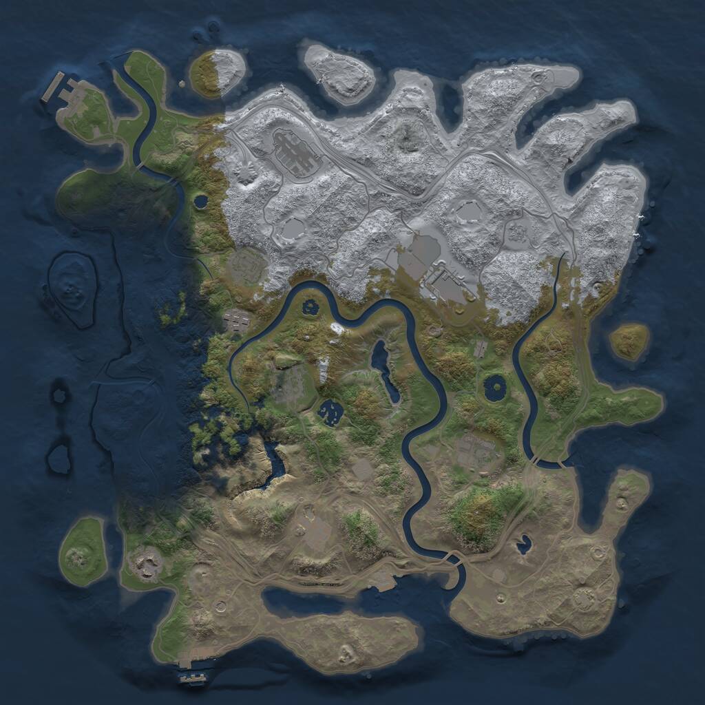 Rust Map: Procedural Map, Size: 4250, Seed: 4783196, 15 Monuments