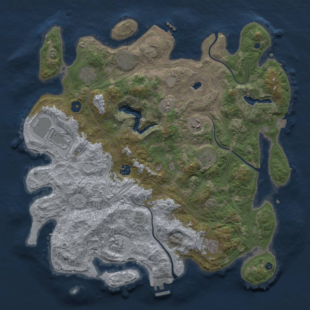 Rust Map: Procedural Map, Size: 4250, Seed: 425, 15 Monuments