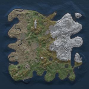 Thumbnail Rust Map: Procedural Map, Size: 3500, Seed: 1466240415, 16 Monuments