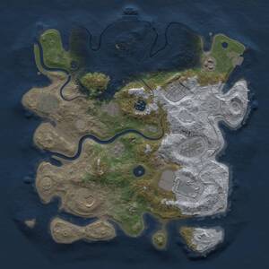 Thumbnail Rust Map: Procedural Map, Size: 3500, Seed: 656543469, 14 Monuments