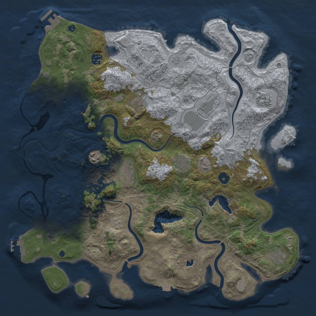 Rust Map: Procedural Map, Size: 4300, Seed: 1032023, 15 Monuments