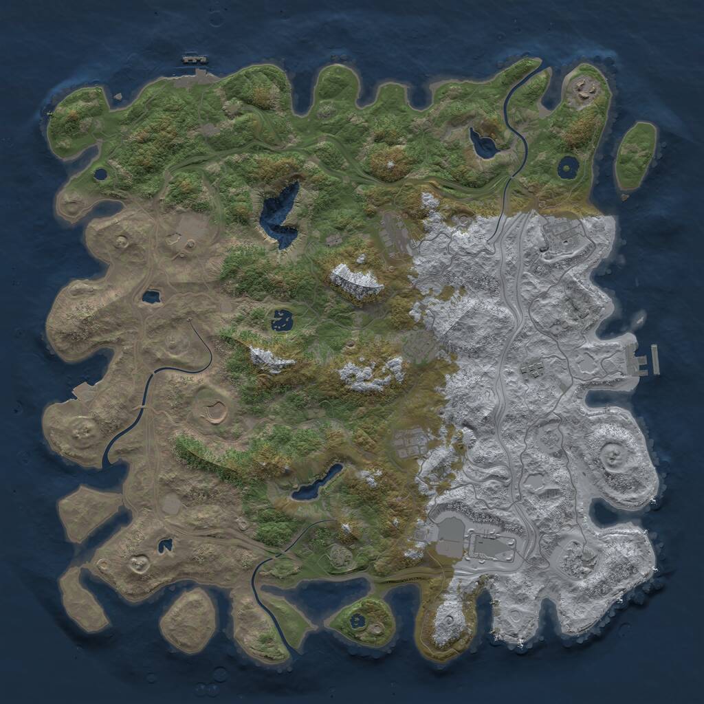 Rust Map: Procedural Map, Size: 4685, Seed: 1023307627, 17 Monuments