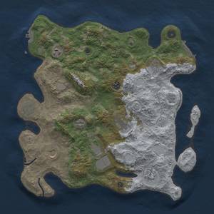 Thumbnail Rust Map: Procedural Map, Size: 3800, Seed: 67492, 16 Monuments
