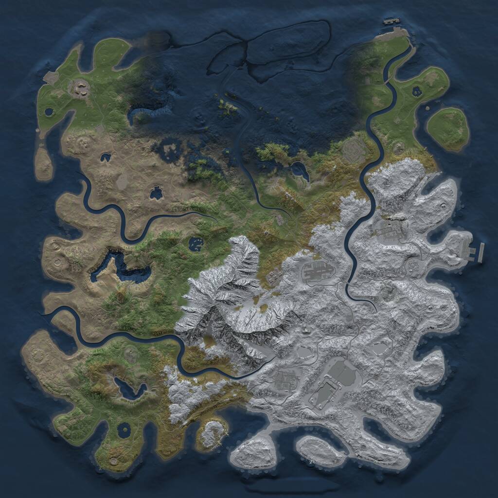 Rust Map: Procedural Map, Size: 5000, Seed: 1403682311, 15 Monuments