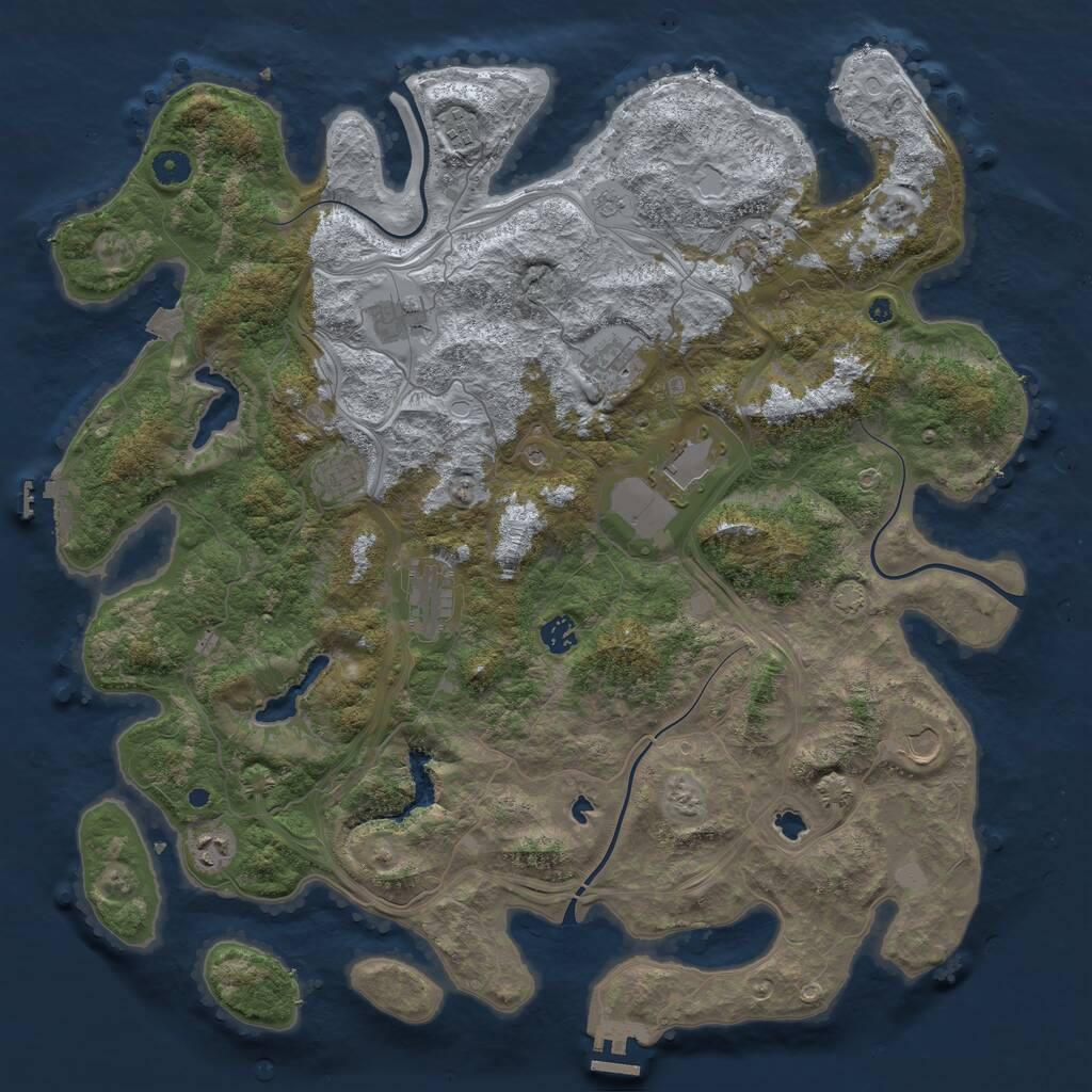 Rust Map: Procedural Map, Size: 4500, Seed: 97554034, 16 Monuments