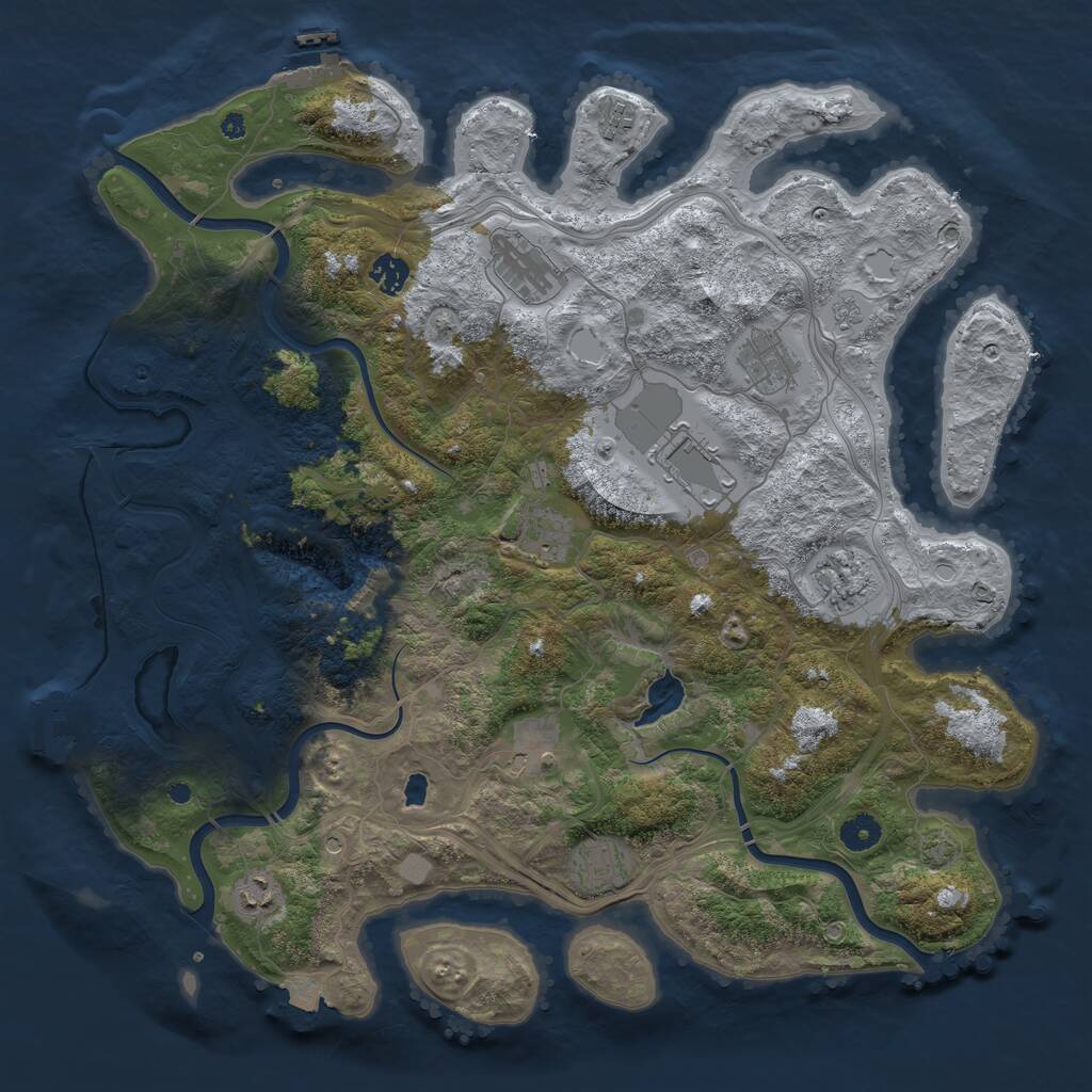 Rust Map: Procedural Map, Size: 4250, Seed: 65867459, 16 Monuments