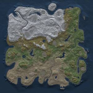 Thumbnail Rust Map: Procedural Map, Size: 4500, Seed: 1106044688, 17 Monuments